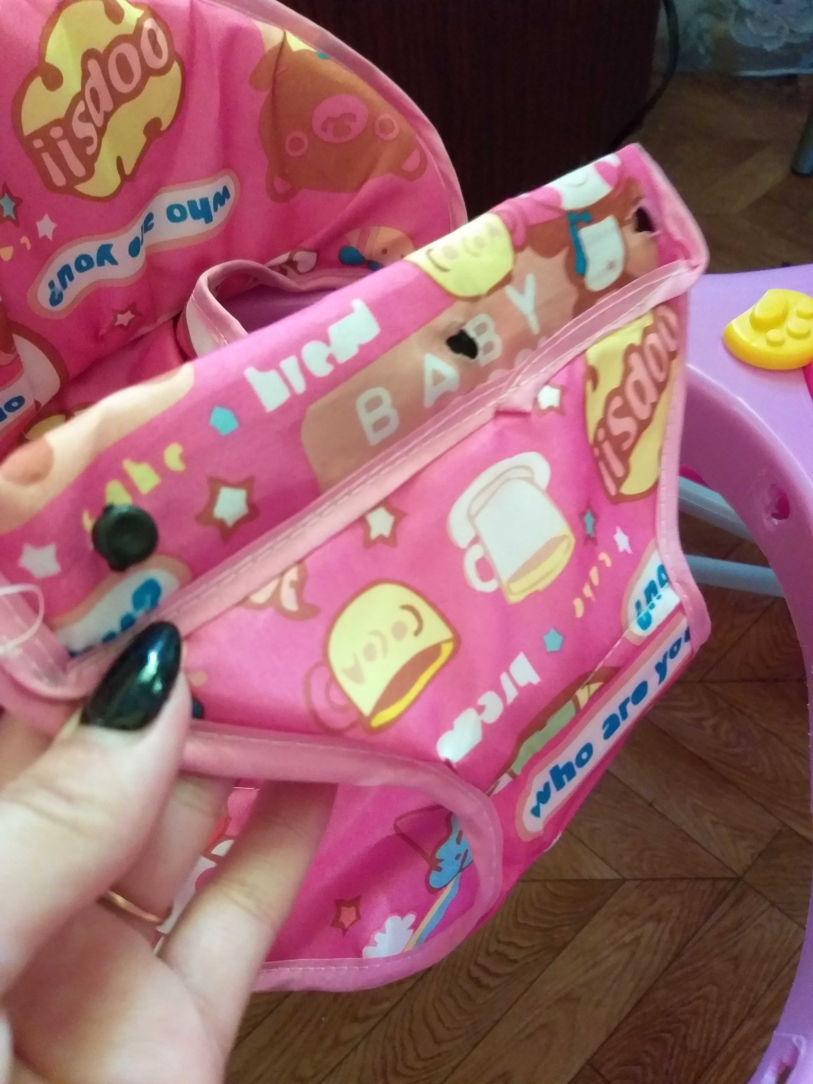 Фотография покупателя товара Ходунки «Счастливый малыш», 8 силик. колес, муз., свет, игрушки, розовый - Фото 1