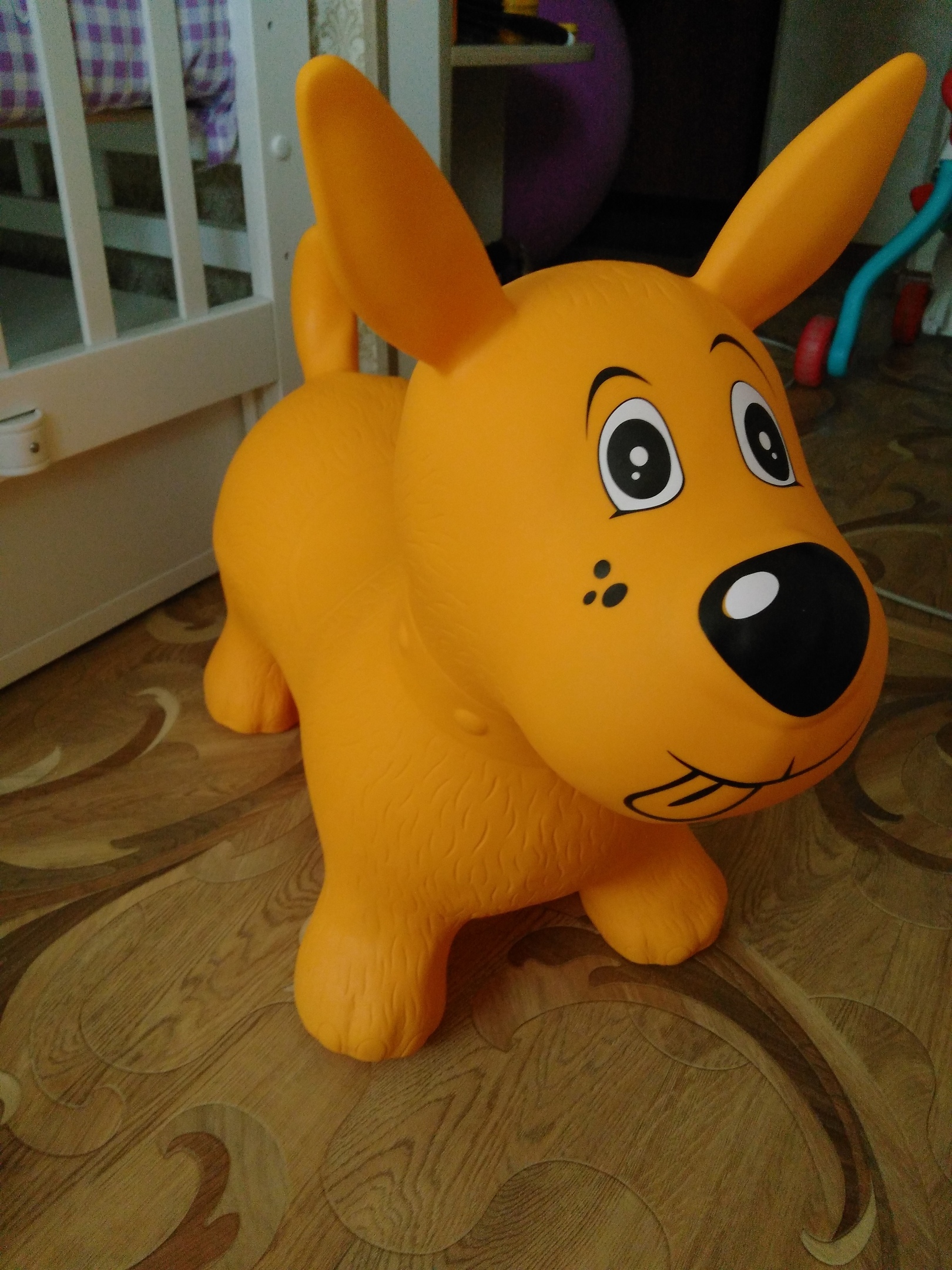 Фотография покупателя товара Попрыгун «Собачка» h=55 см, 1300 г, цвет жёлтый