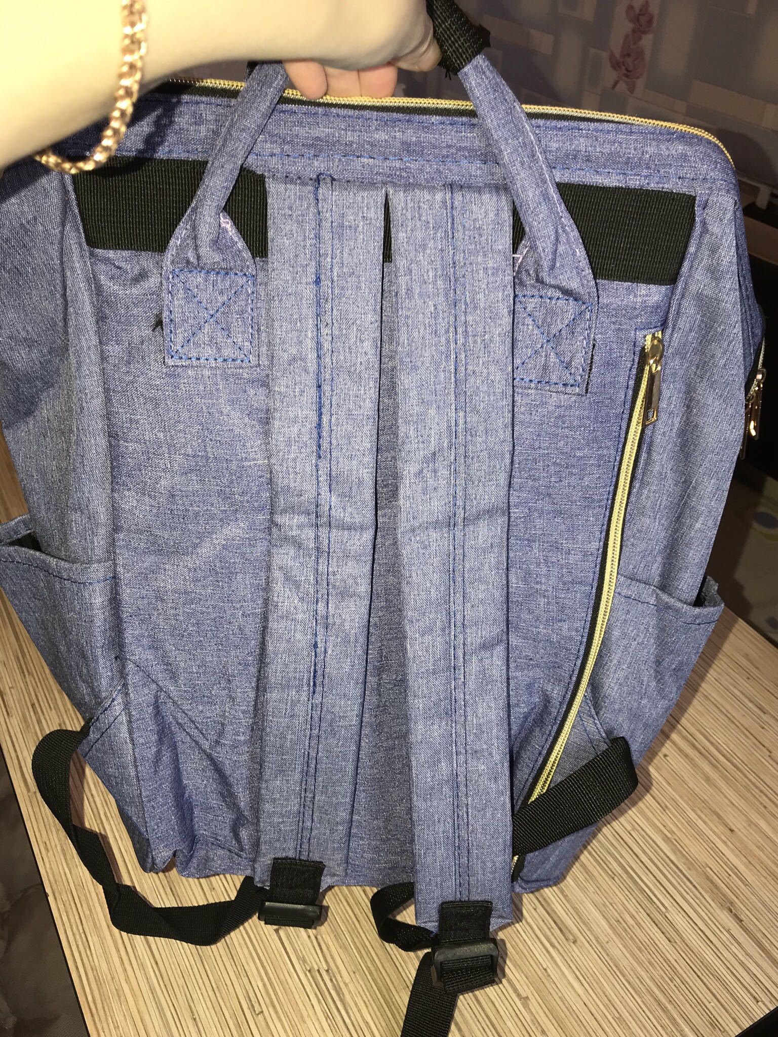 Фотография покупателя товара Рюкзак-сумка, отдел на молнии, 2 наружных кармана, 2 боковых кармана, цвет сиреневый - Фото 1
