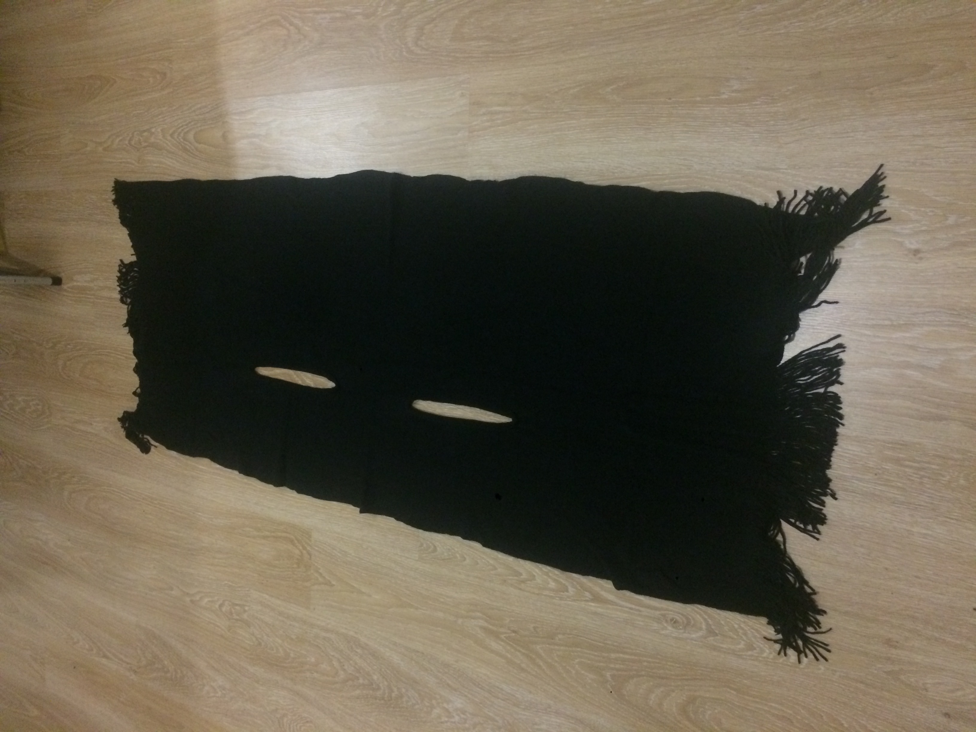 Фотография покупателя товара Пончо (кардиган) 75х160 см, цвет черный, акрил 100% - Фото 1