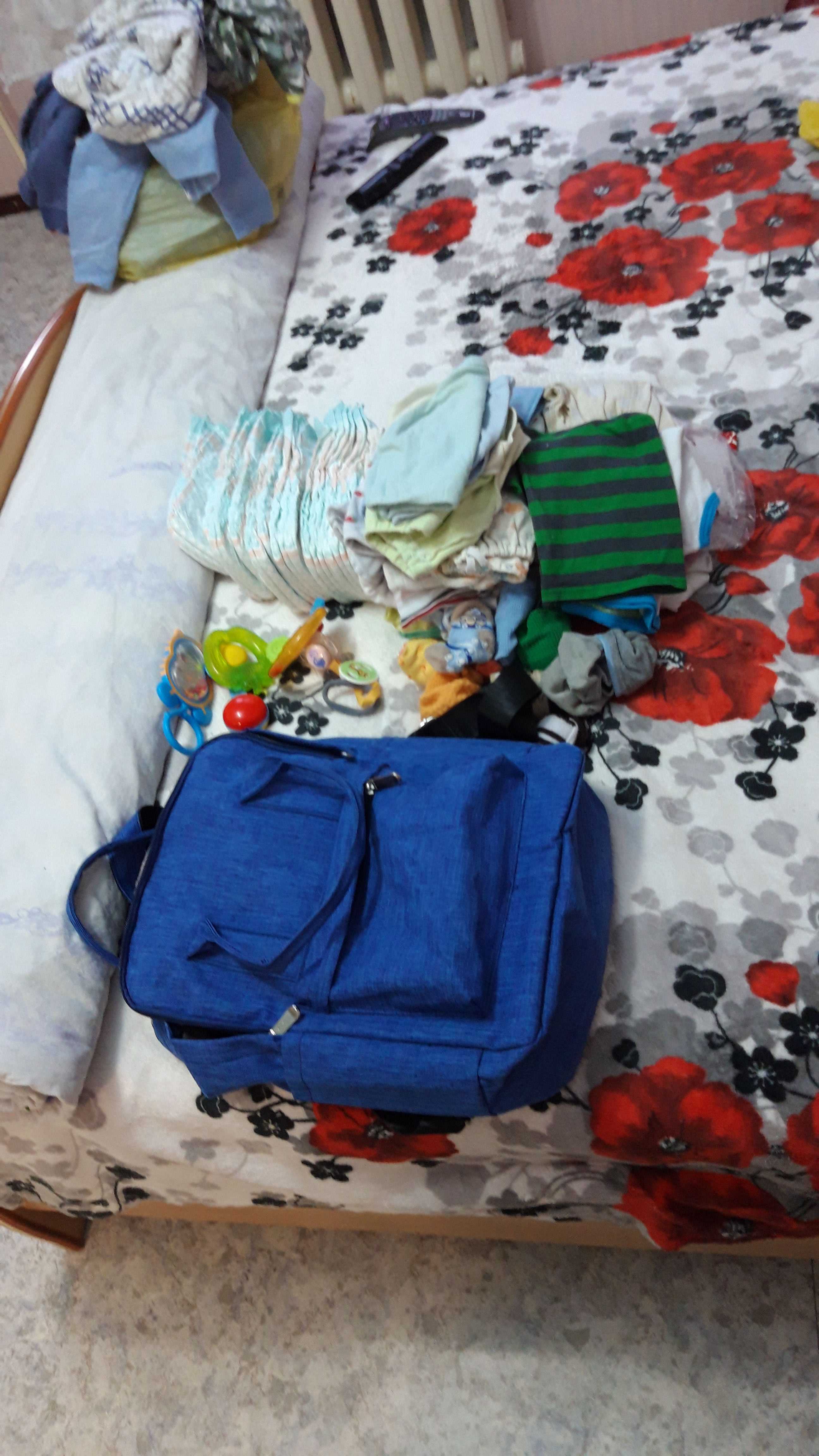 Фотография покупателя товара Рюкзак-сумка, отдел на молнии, 3 наружных кармана, цвет синий - Фото 2