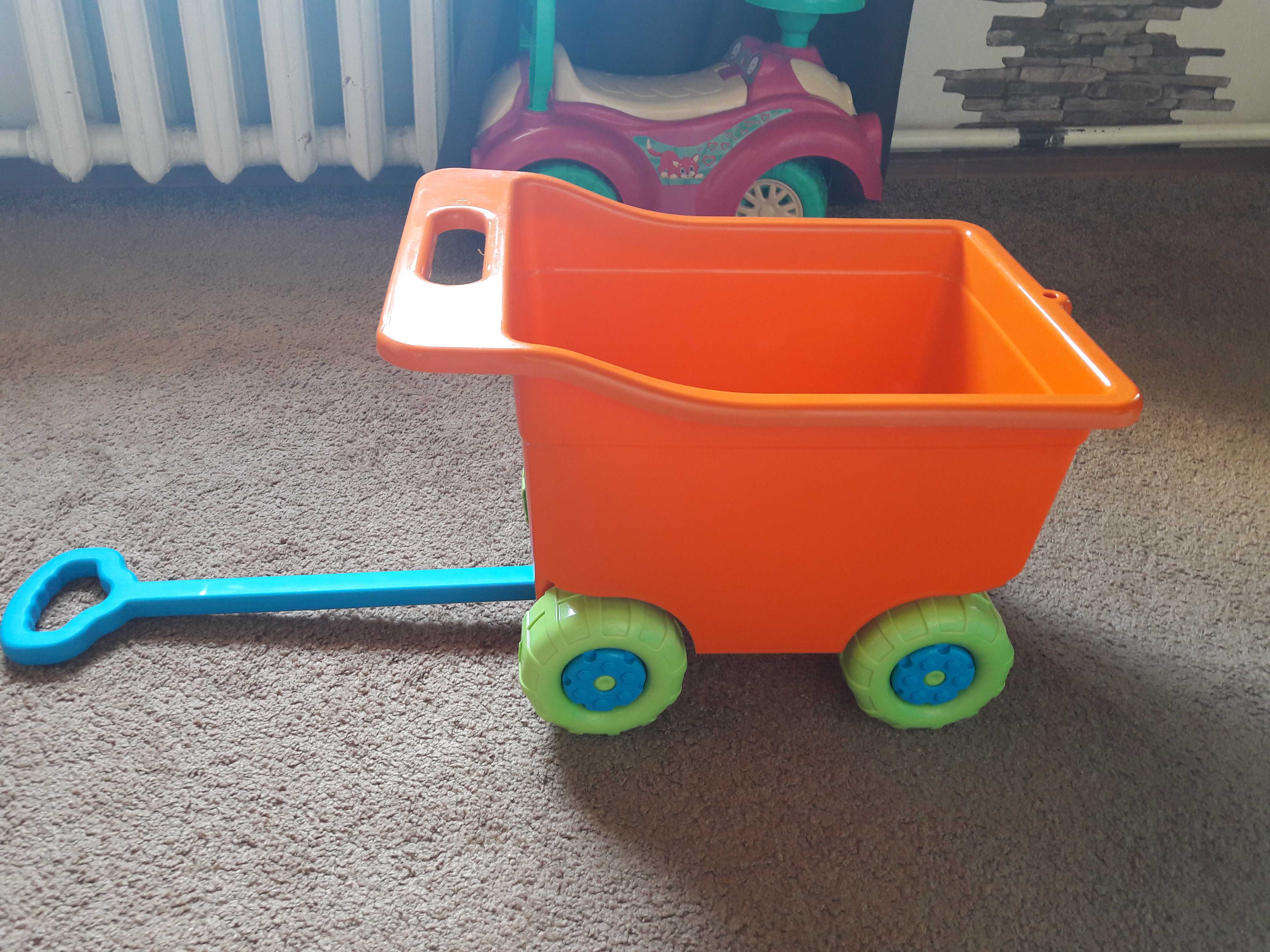 Фотография покупателя товара Тележка для игр на колёсах, большая, цвет оранжевый