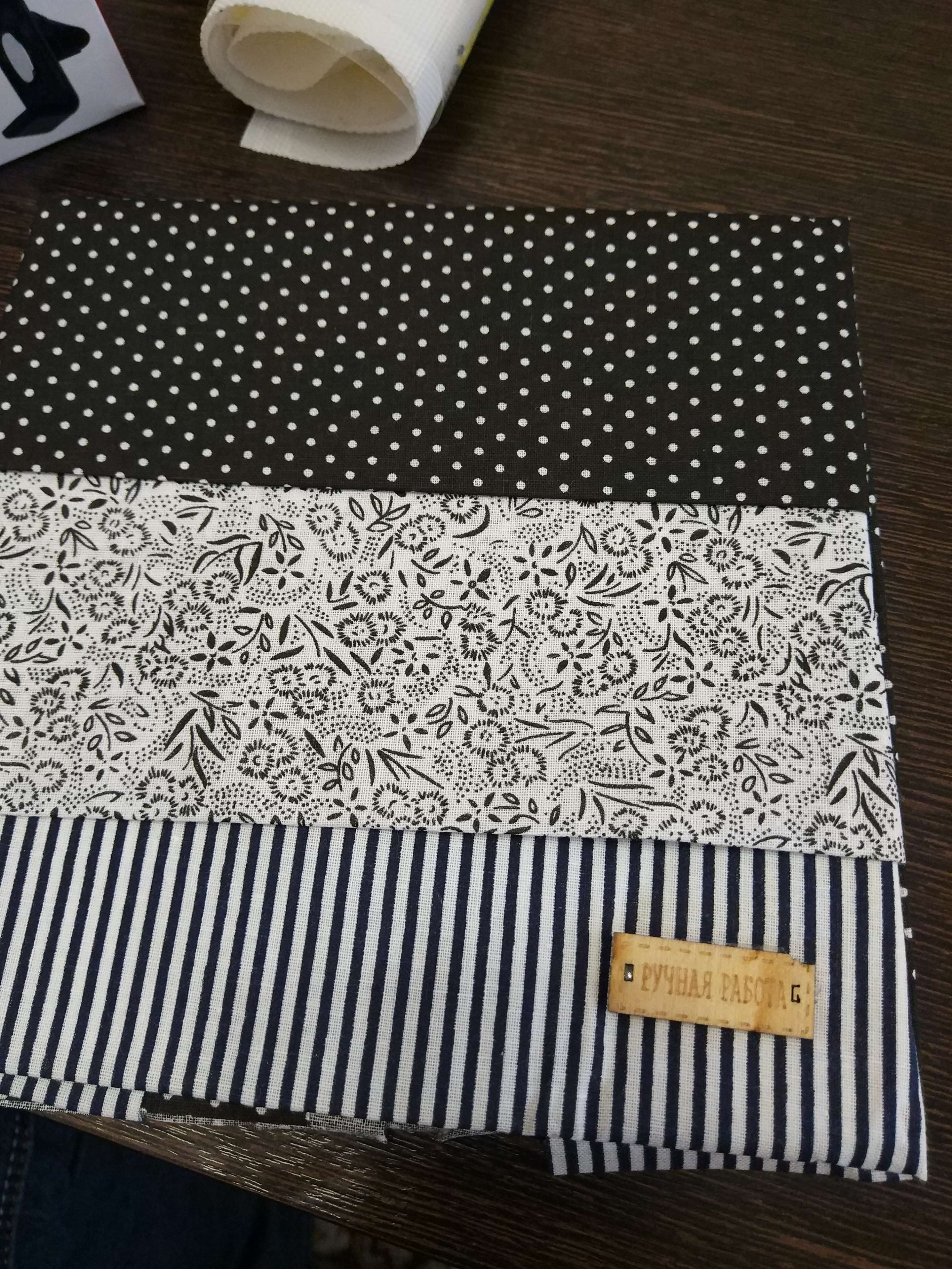 Фотография покупателя товара Набор ткани для пэчворка (3 шт) «Чёрно‒белый», 30 × 40 см - Фото 7