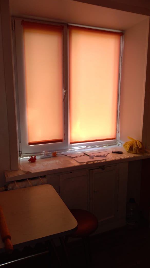 Фотография покупателя товара Рулонная штора «Комфортиссимо», размер 55х160 см, цвет терракот - Фото 4