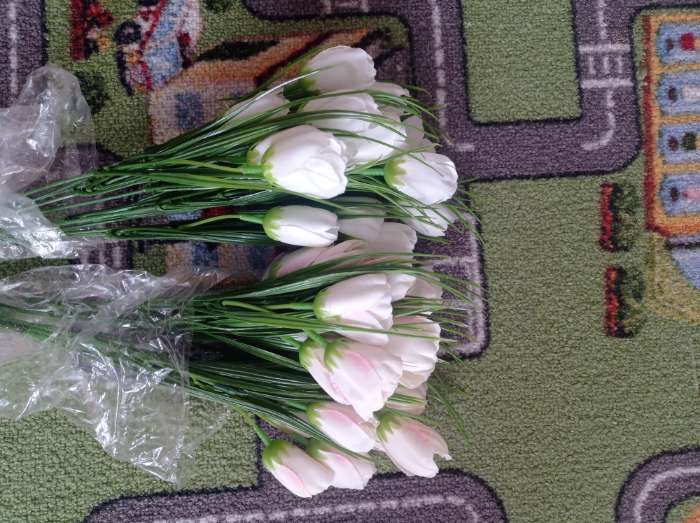 Фотография покупателя товара Букет "Тюльпаны" 32 см, микс - Фото 4