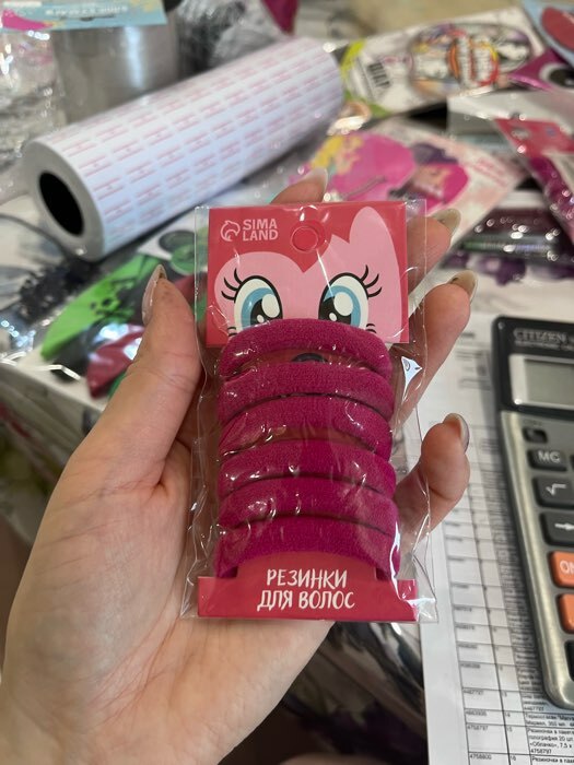 Фотография покупателя товара Резинки для волос "Пинки Пай", 6 шт, My Litlle Pony - Фото 2