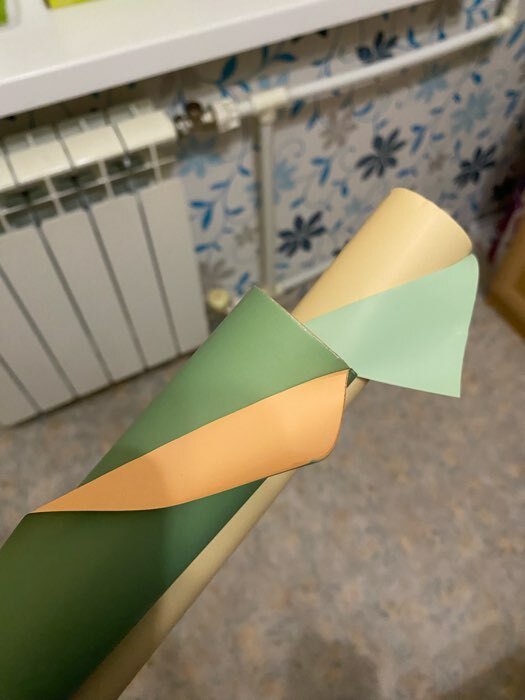 Фотография покупателя товара Пленка матовая, зеленый, желтый, 0.58 х 10 м - Фото 2