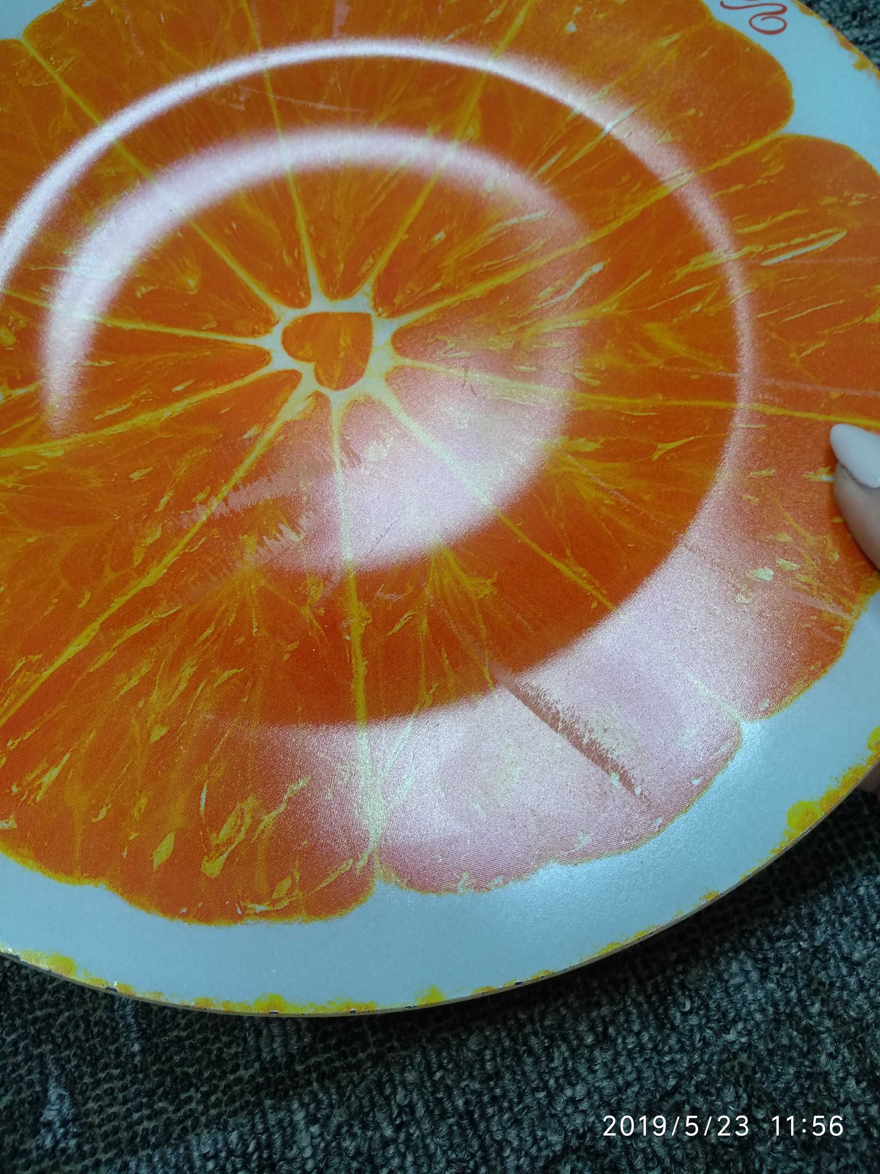 Фотография покупателя товара Тарелка «Апельсин», d=29,5 см, цвет оранжевый - Фото 8