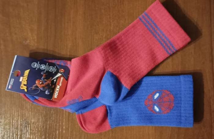 Фотография покупателя товара Набор носков "Человек-Паук" 2 пары, красный/синий, 18-20 см - Фото 1