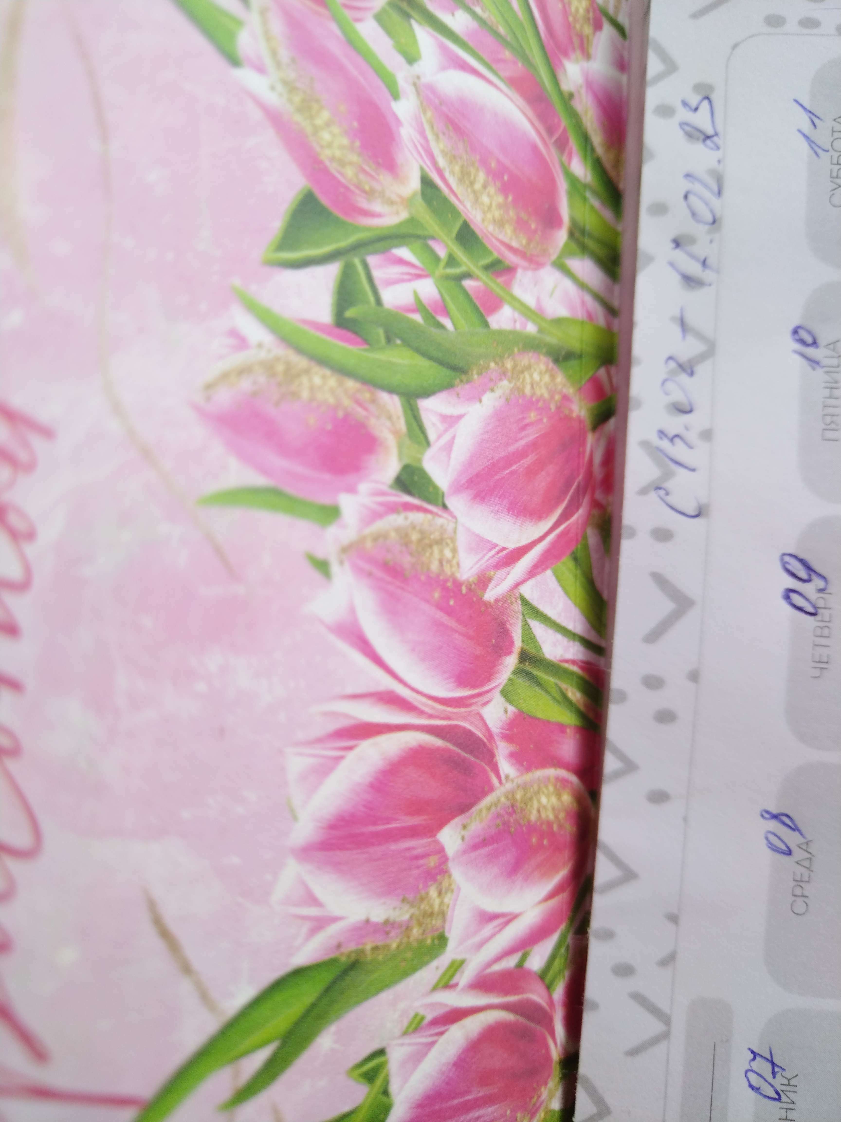 Фотография покупателя товара Планер мини с отрывными листами «Тюльпаны», А6, 50 листов