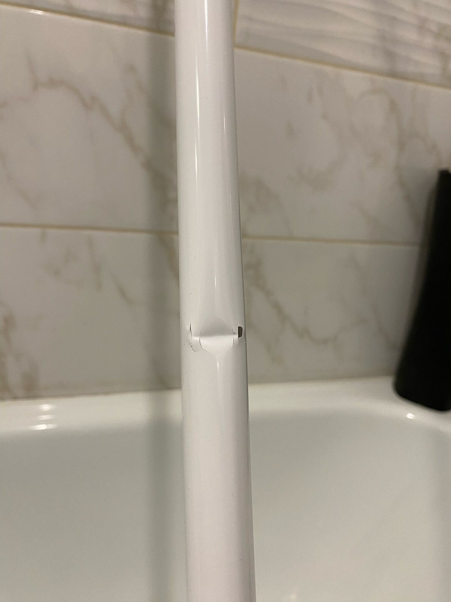 Фотография покупателя товара Карниз для ванной Доляна, телескопический, 140-260 см, белый - Фото 7