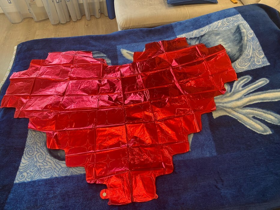 Фотография покупателя товара Шар фольгированный 42" «Сердце», поп-ит, цвет красный - Фото 2