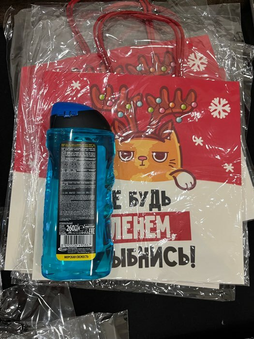 Фотография покупателя товара Пакет подарочный «Не будь оленем», 22 × 22 × 11 см