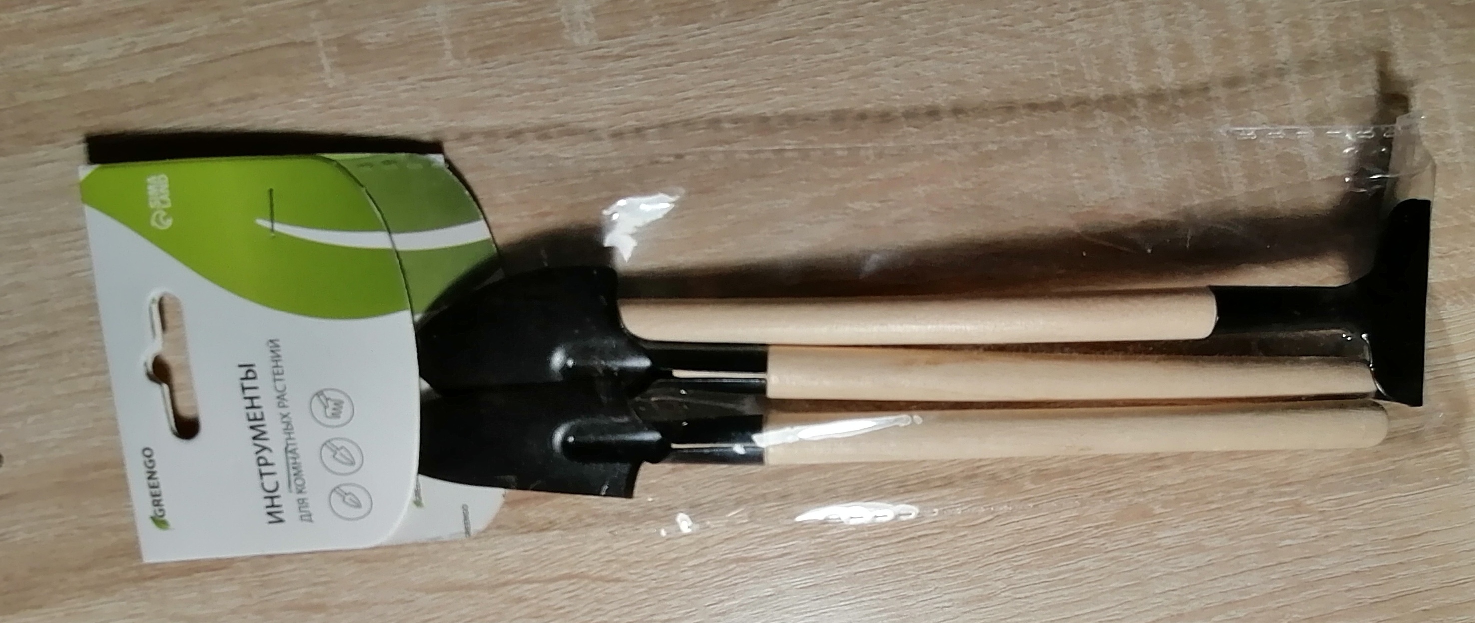 Фотография покупателя товара УЦЕНКА Набор садового инструмента, 3 предмета: грабли, 2 лопатки, длина 24 см, деревянные ручки, Greengo - Фото 8