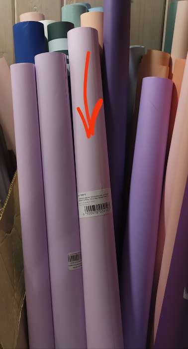 Фотография покупателя товара Пленка для цветов тонированная, матовая, нежная сирень, 0,5 х 10 м, 70 мкм - Фото 1