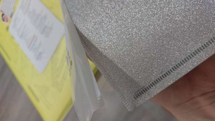 Фотография покупателя товара Папка-конверт на кнопке А6 deVENTE, горизонтальная, 114 х 158 мм, 350 мкм, Glitter Shine, фактура "песок" с блестками, сверкающий серый - Фото 1