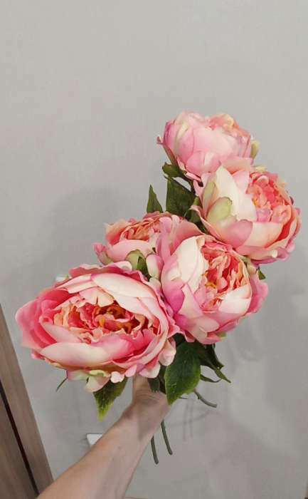 Фотография покупателя товара Цветы искусственные "Крупный пион" 9х70 см, розовый
