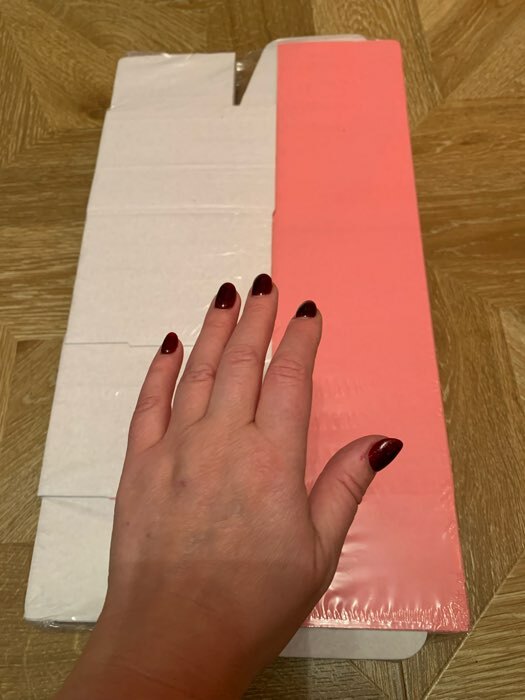 Фотография покупателя товара Коробка самосборная, с окном, розовая, 16 х 35 х 12 см  МИКС - Фото 5