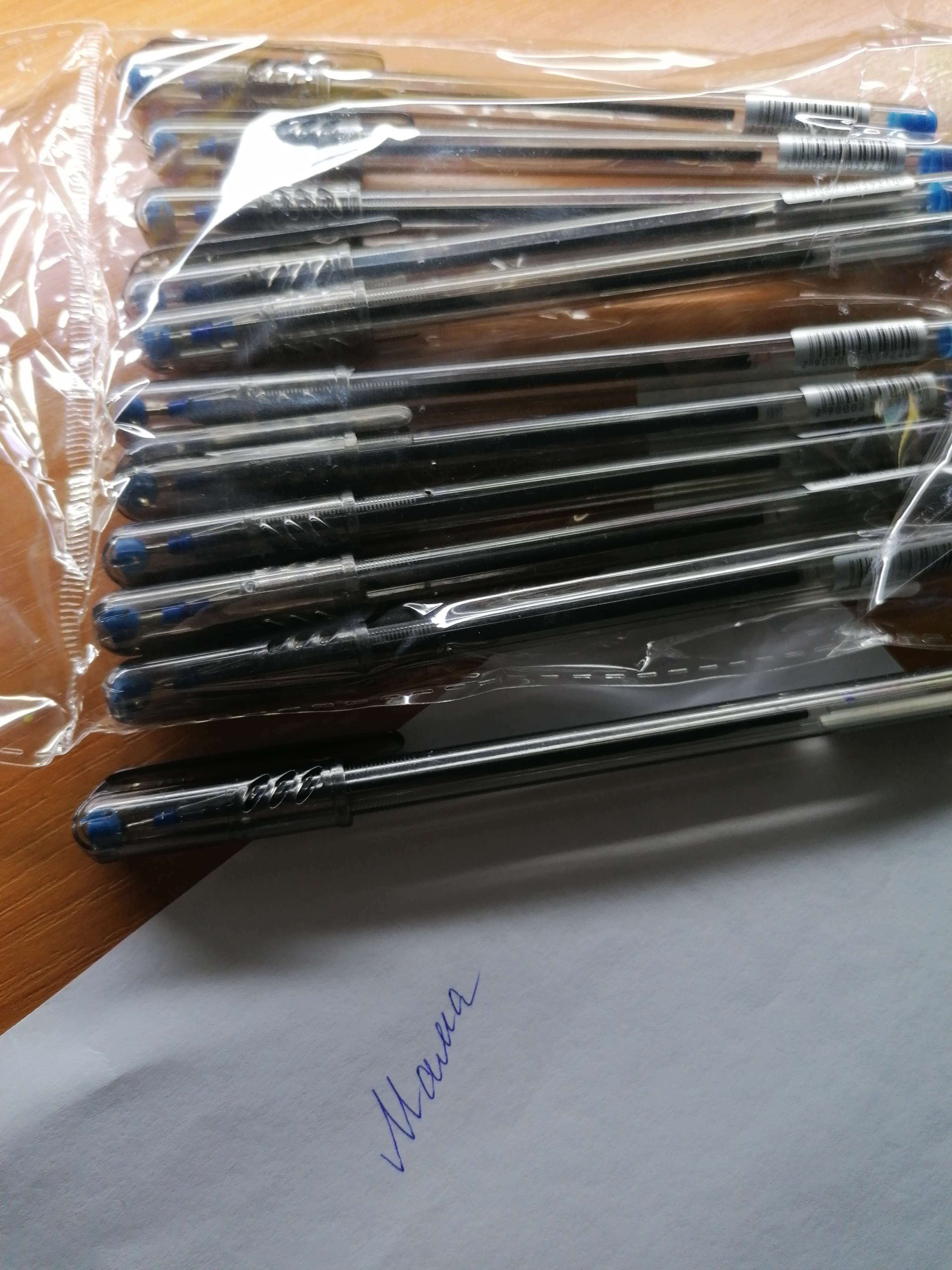 Фотография покупателя товара Ручка шариковая MY-TECH, 0.7 мм, стержень синий, корпус прозрачный, игольчатый пишущий узел