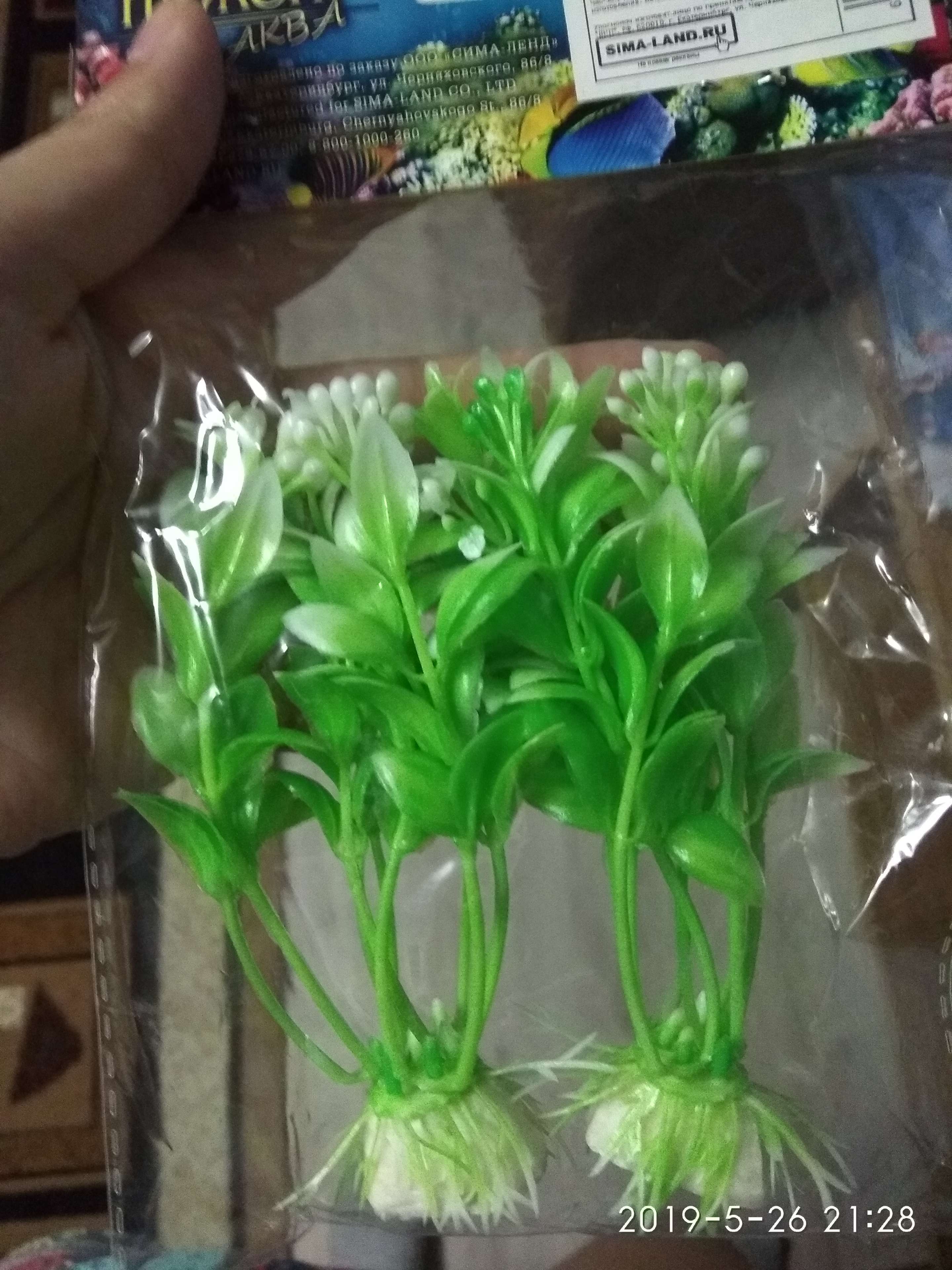 Фотография покупателя товара Набор растений искусственных для аквариума (2 шт), 12 см