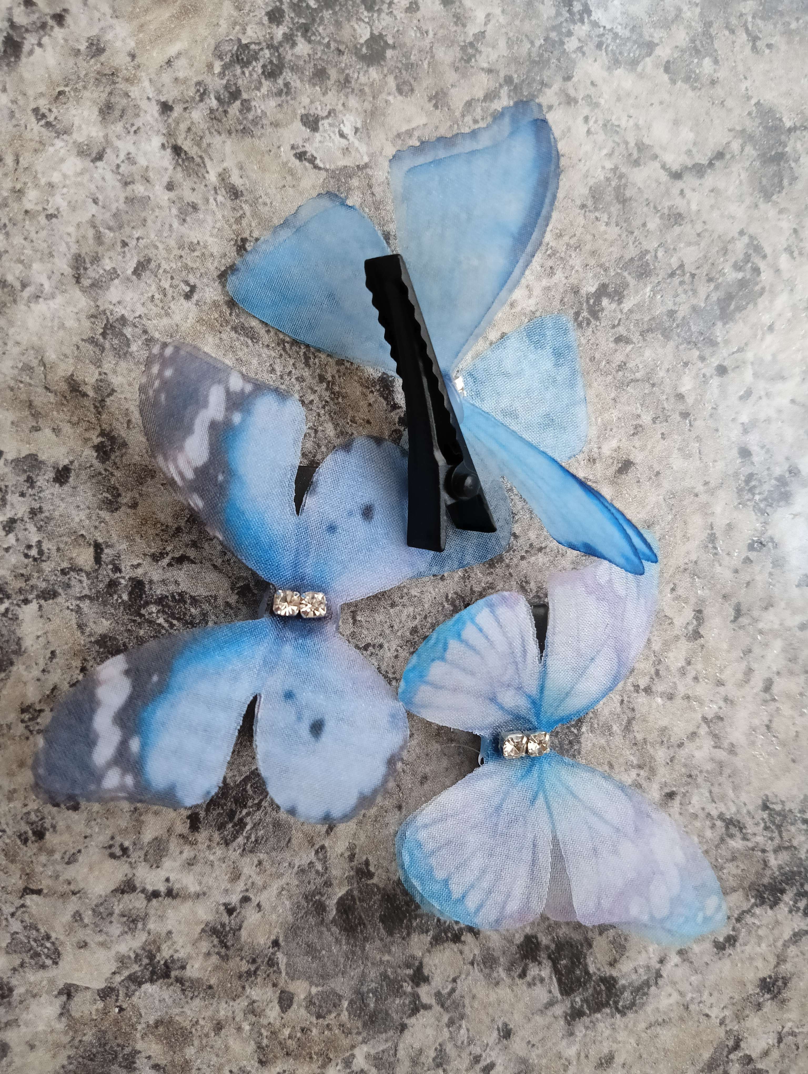 Фотография покупателя товара Заколки для волос бабочки Kawaii, 3 шт., 3 х 3,5 х 1см - Фото 1