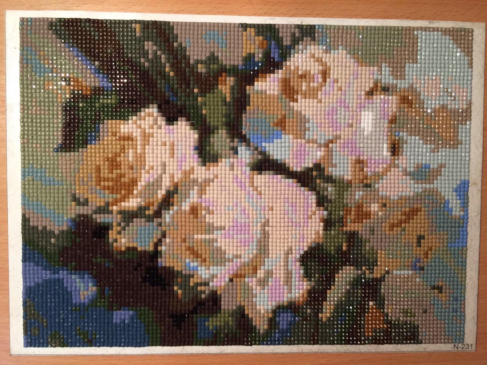 Фотография покупателя товара Алмазная мозаика «Чайные розы» 28 × 20 см, 22 цвета - Фото 3