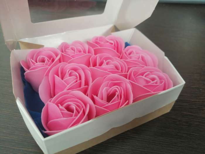 Фотография покупателя товара Розы мыльные красные, набор 81 шт - Фото 9