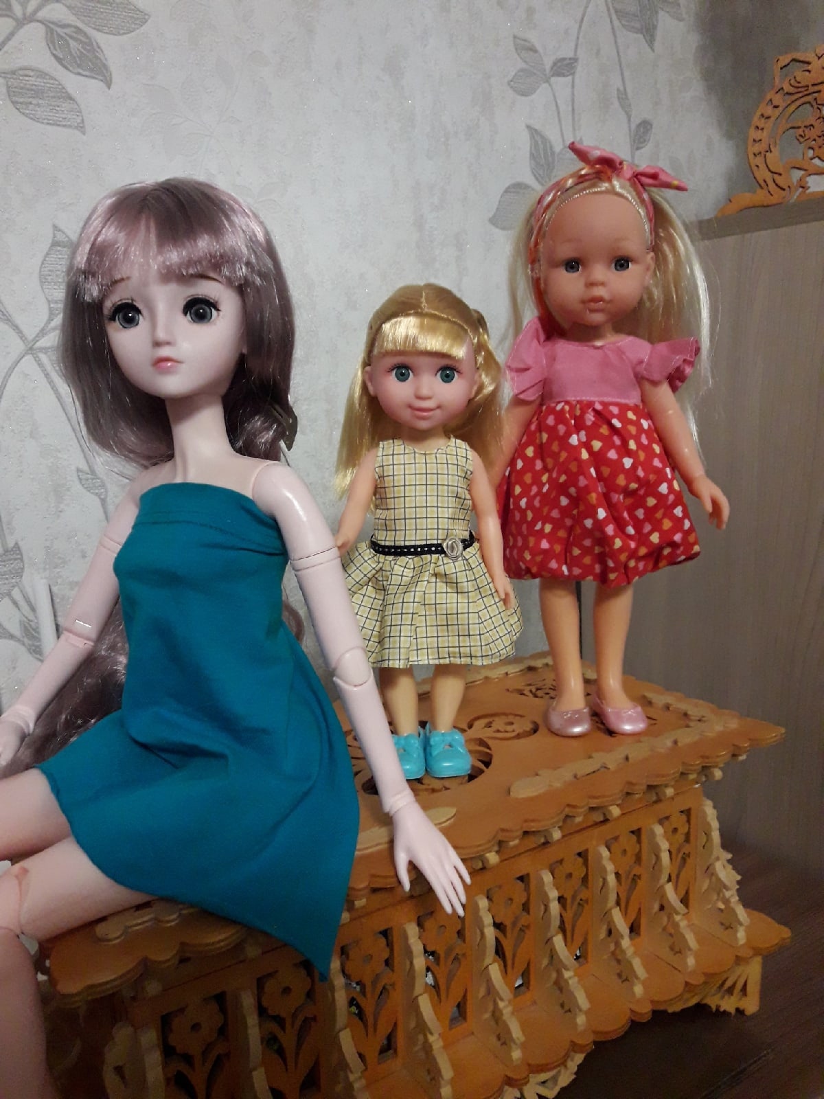 Фотография покупателя товара Кукла «Алина», платье в клетку - Фото 4