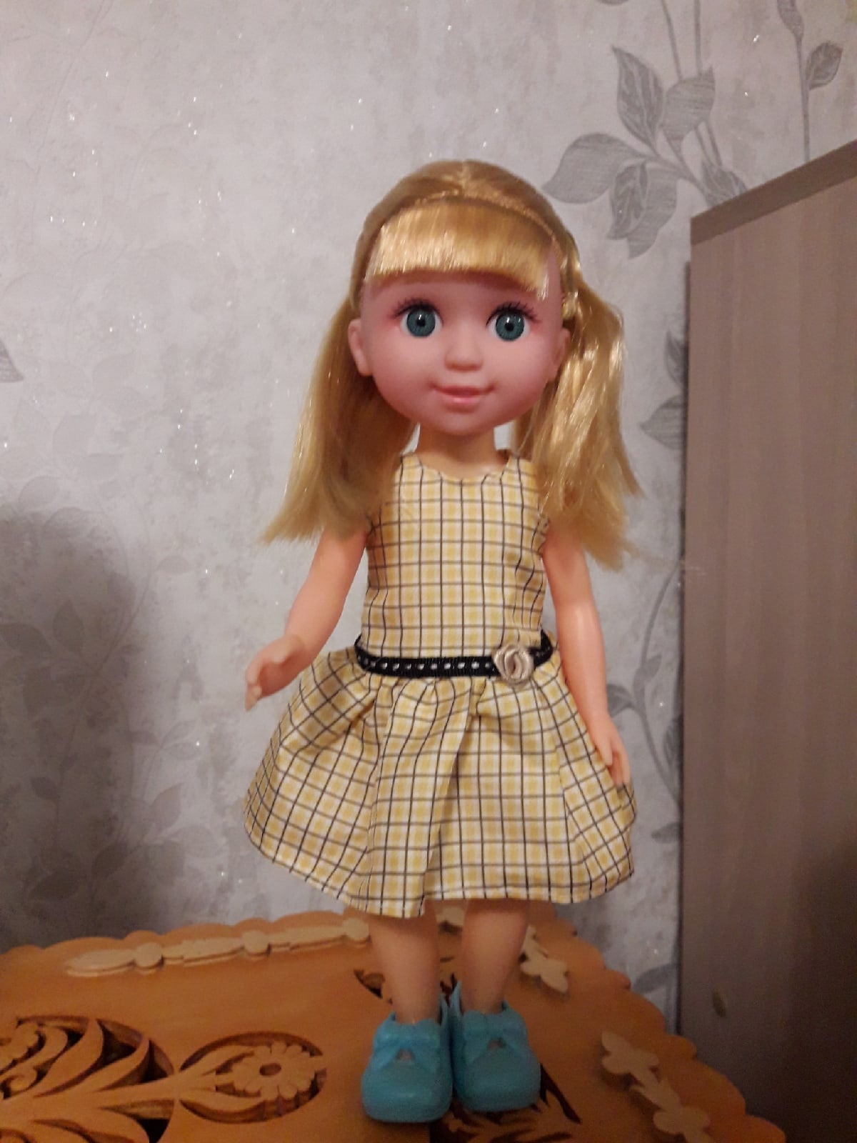 Фотография покупателя товара Кукла классическая «Алина» в платье, МИКС - Фото 2