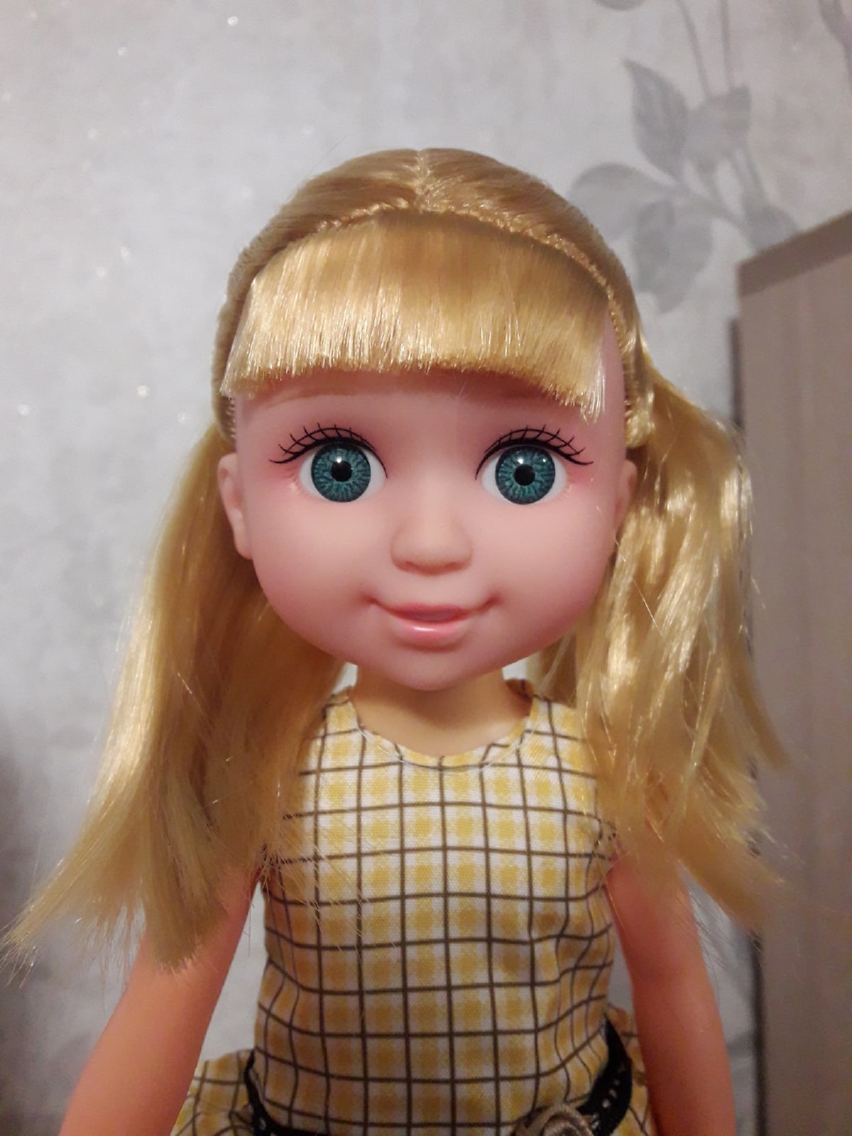 Фотография покупателя товара Кукла «Алина», платье в клетку - Фото 1