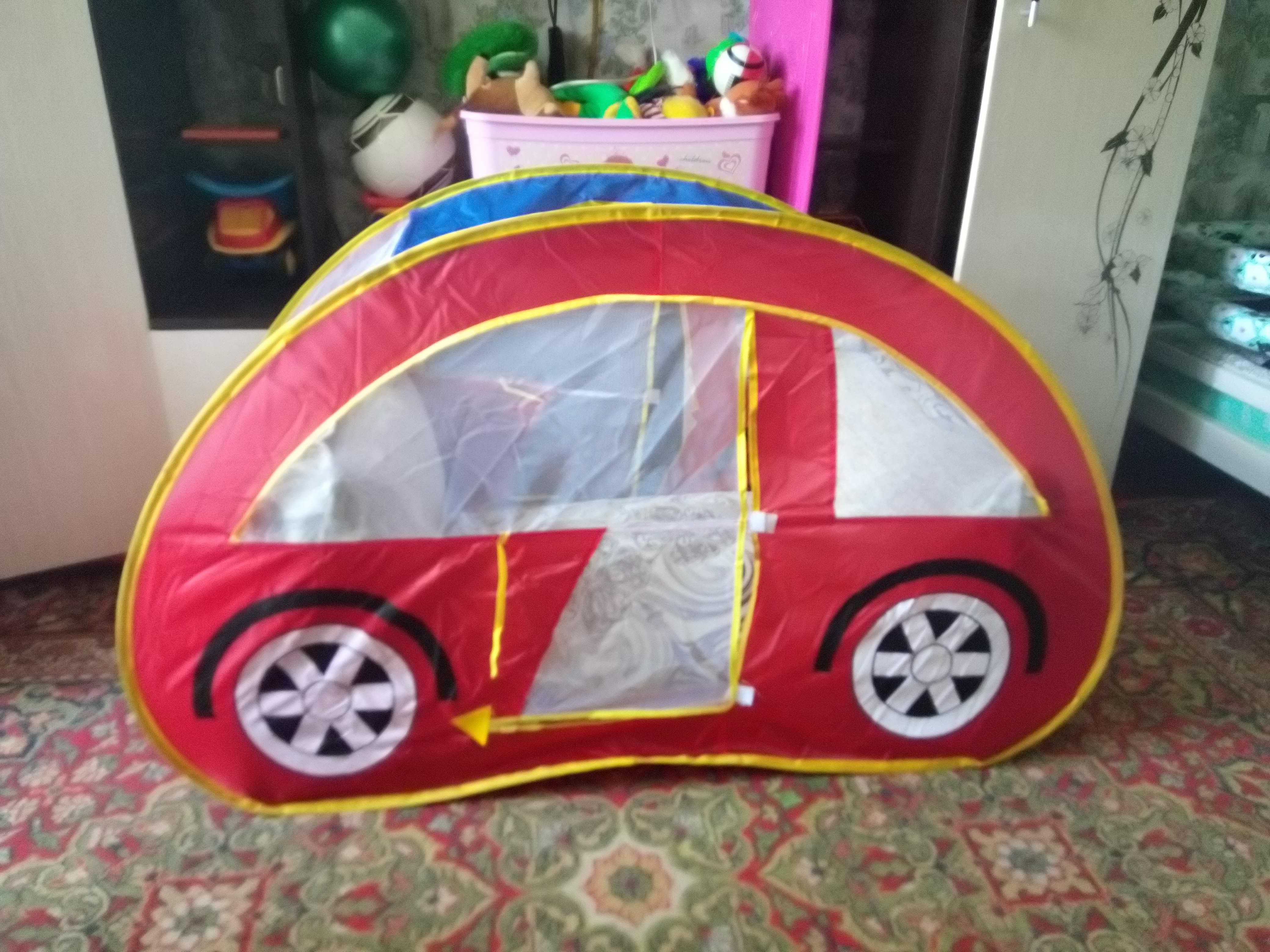 Фотография покупателя товара Палатка детская игровая «Машинка» - Фото 1