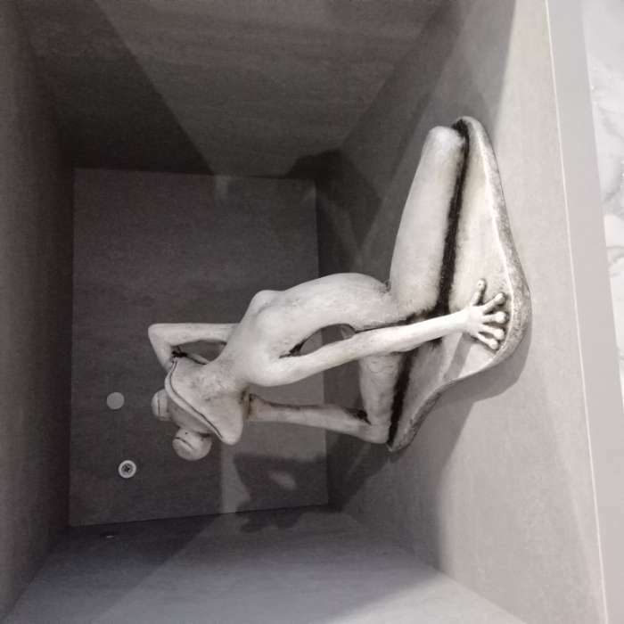 Фотография покупателя товара Фигура "Лягушка йог на шпагате" 16х21х11см, серый камень