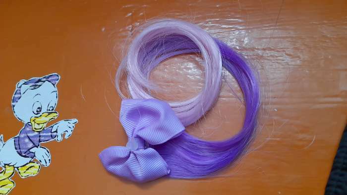 Фотография покупателя товара Прядь для волос на заколке "Бантик" 40 см - Фото 1