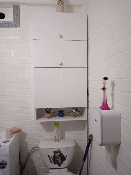 Фотография покупателя товара Шкаф подвесной для ванной комнаты,  60 х 24 х 120 см - Фото 16