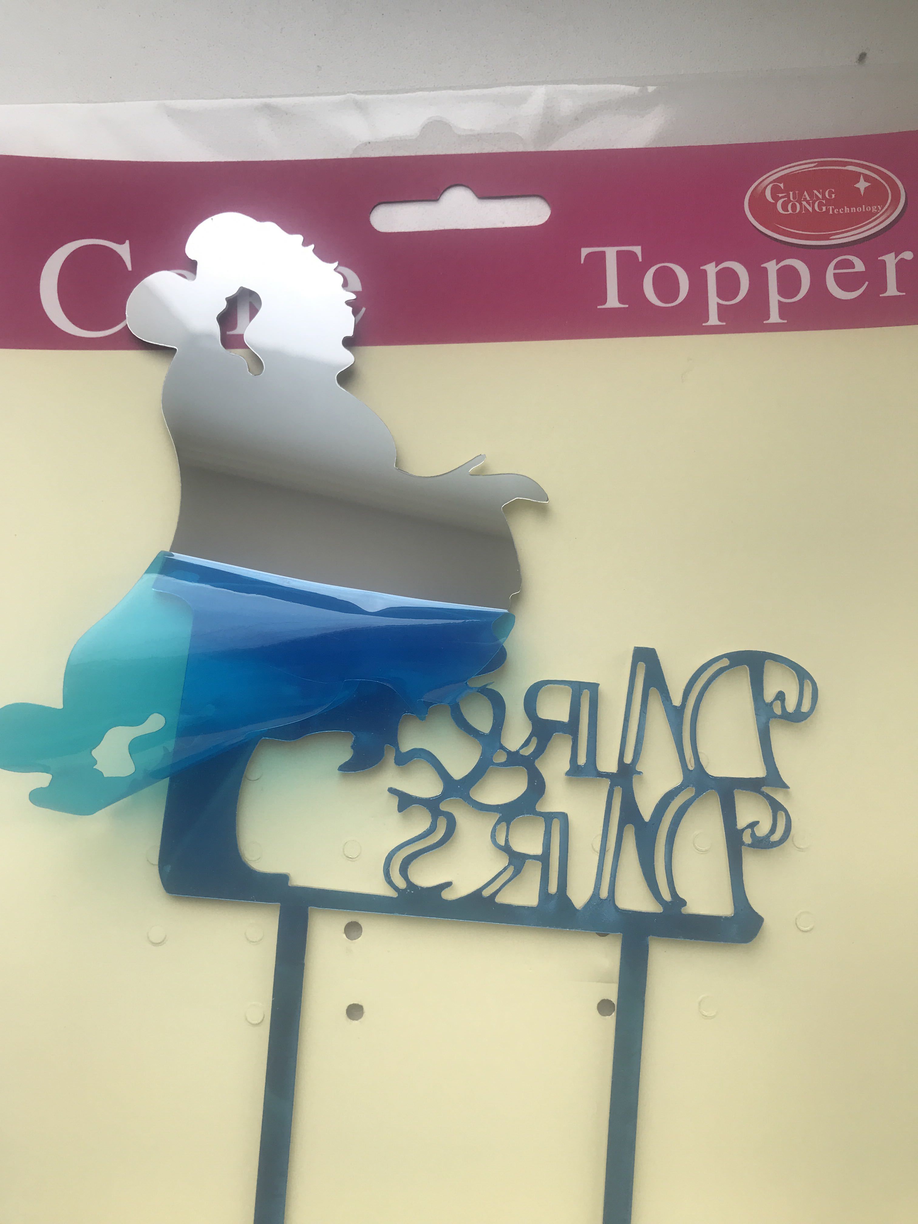 Фотография покупателя товара Топпер «Пара», Mr&Mrs, зеркальный, цвет серебряный - Фото 4