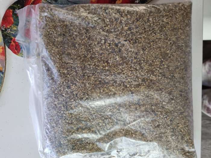 Фотография покупателя товара Речной песок "Рецепты дедушки Никиты", сухой, фр 1,6-2,5, крошка, 2 кг