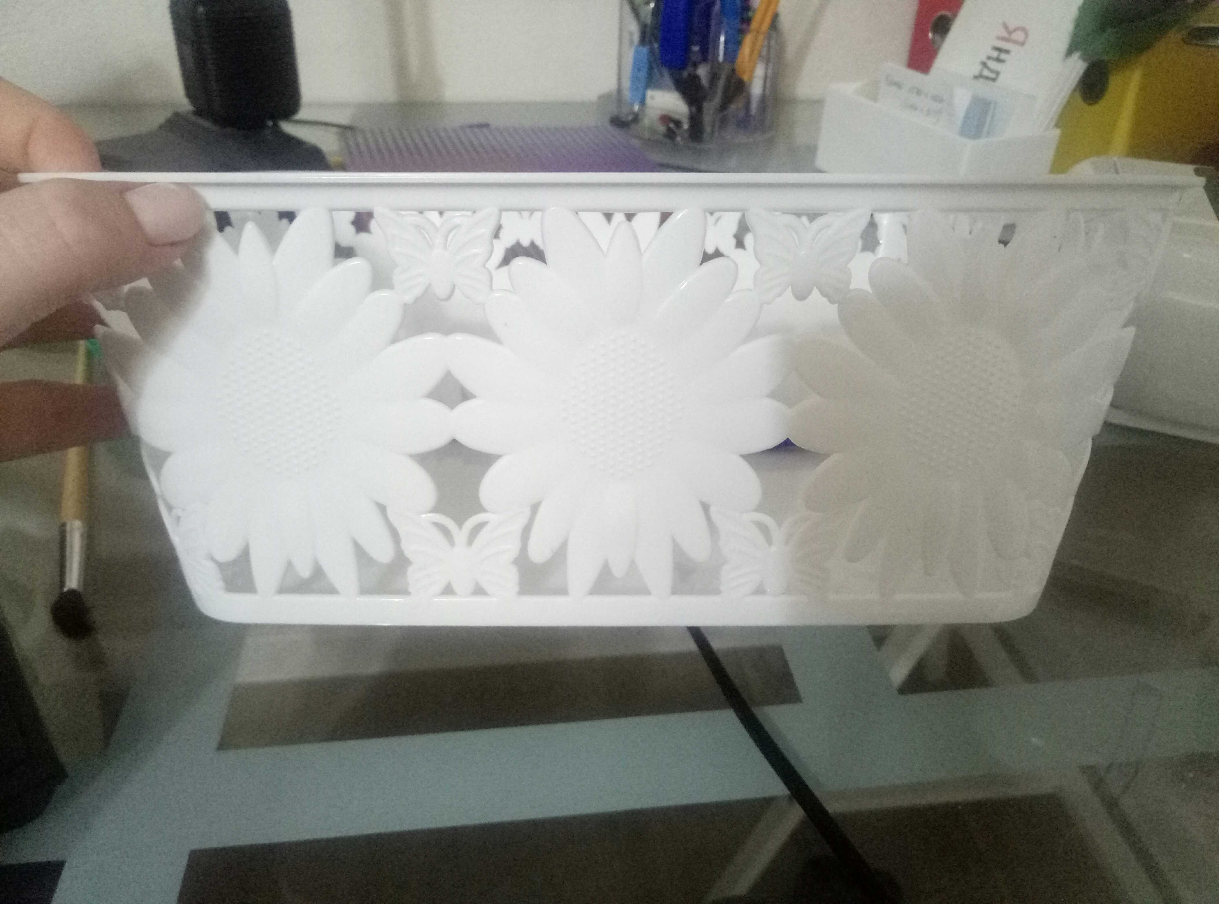 Фотография покупателя товара Корзинка пластиковая для хранения Доляна «Подсолнухи», цвет МИКС - Фото 1