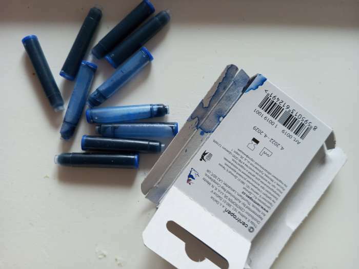 Фотография покупателя товара Картриджи для перьевых ручек Centropen 0019/10, 10 штук, чернила синие - Фото 4