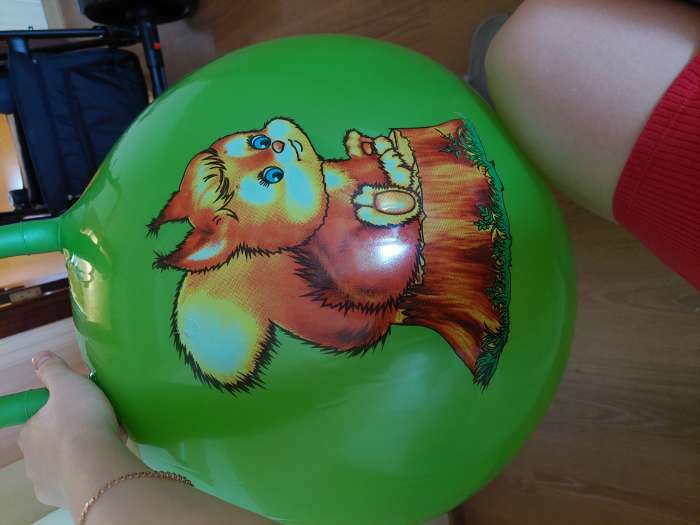 Фотография покупателя товара Мяч-прыгун с рожками ZABIAKA «Сказочные истории», d=55 см, 420 г, цвет МИКС