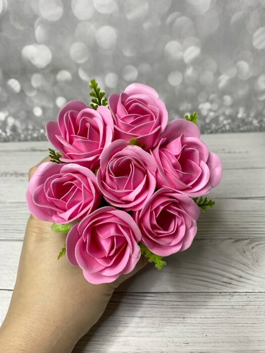 Фотография покупателя товара Розы мыльные розовые, набор 81 шт - Фото 2