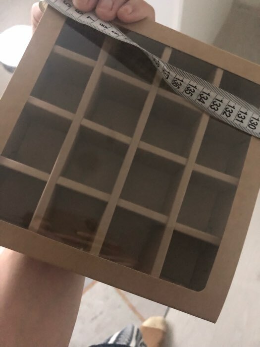 Фотография покупателя товара Коробка для конфет, крафт, 17.5×17.5×4 см - Фото 21