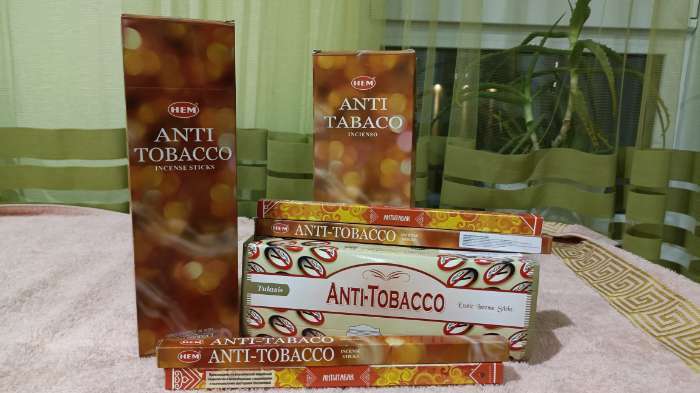 Фотография покупателя товара Благовония HEM "Anti Tobacco. Анти Табак", ", 8 палочек в упаковке, четырёхгранник - Фото 1