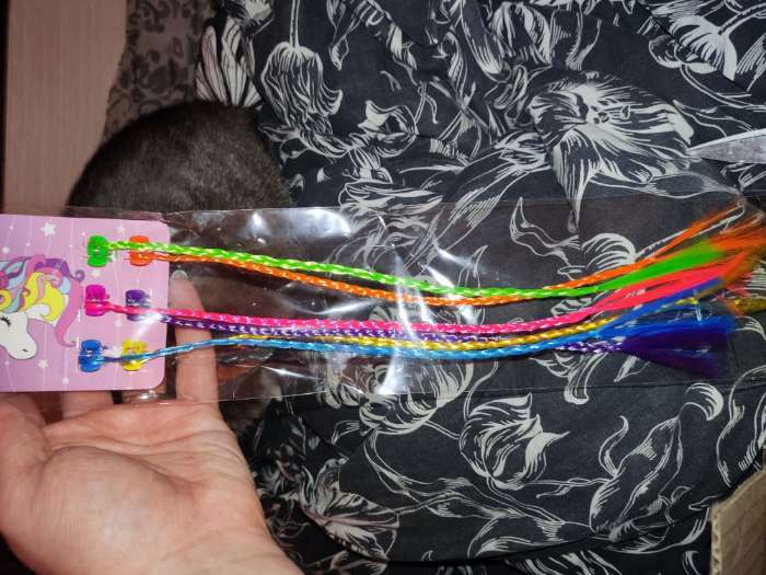 Фотография покупателя товара Заколки , цветные пряди для волос на крабике «Самой милой леди» (6 шт) - Фото 1