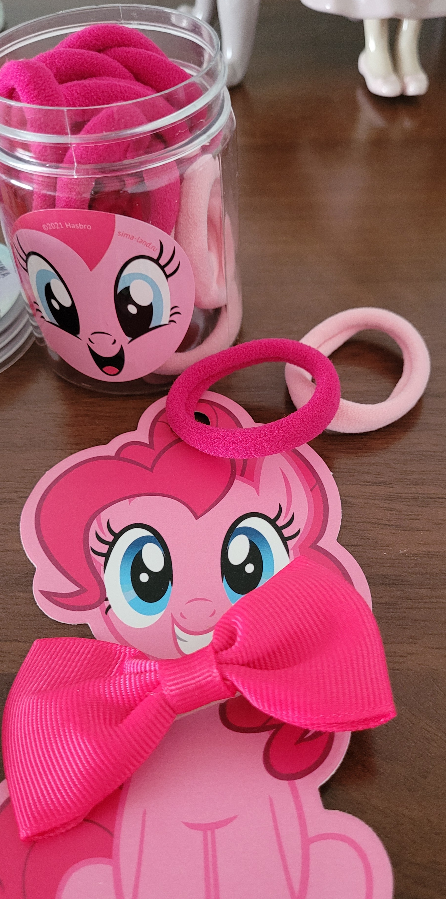 Фотография покупателя товара Набор резинок в банке, розовые, 20 шт "Пинки Пай", My Little Pony - Фото 1