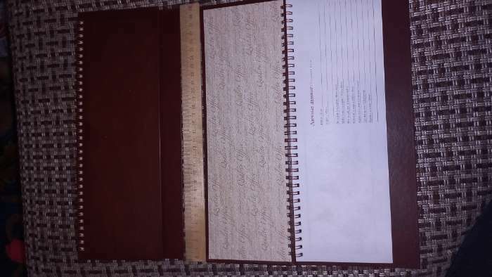 Фотография покупателя товара Планинг недатированный 64 листа на гребне, твёрдая обложка бумвинил, блок 70 г/м2, коричневый - Фото 1