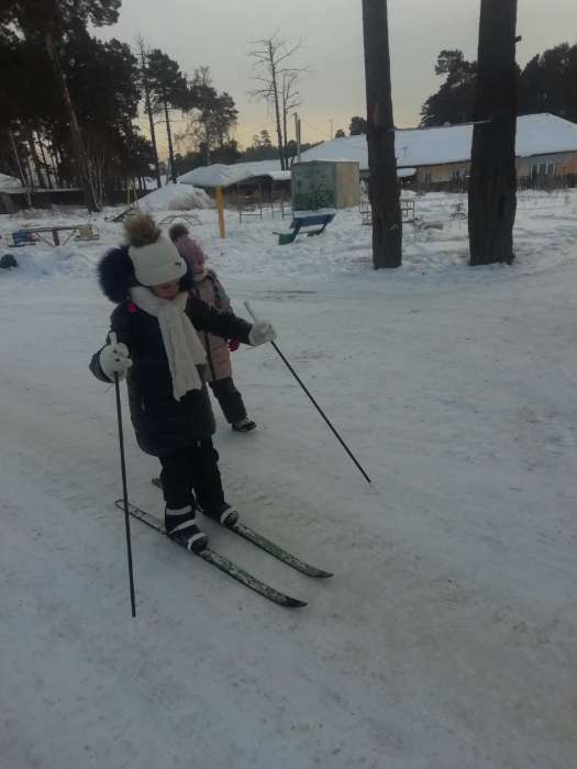 Фотография покупателя товара Комплект лыжный подростковый Snow Cat: лыжи 120 см, палки 95 см - Фото 2