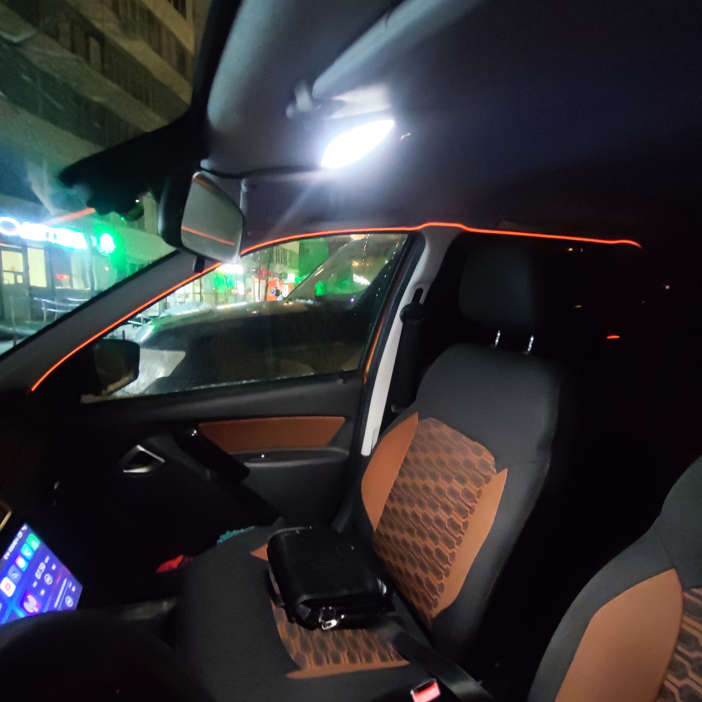 Фотография покупателя товара Неоновая нить Cartage для подсветки салона, адаптер питания 12 В, 7 м, синий - Фото 1
