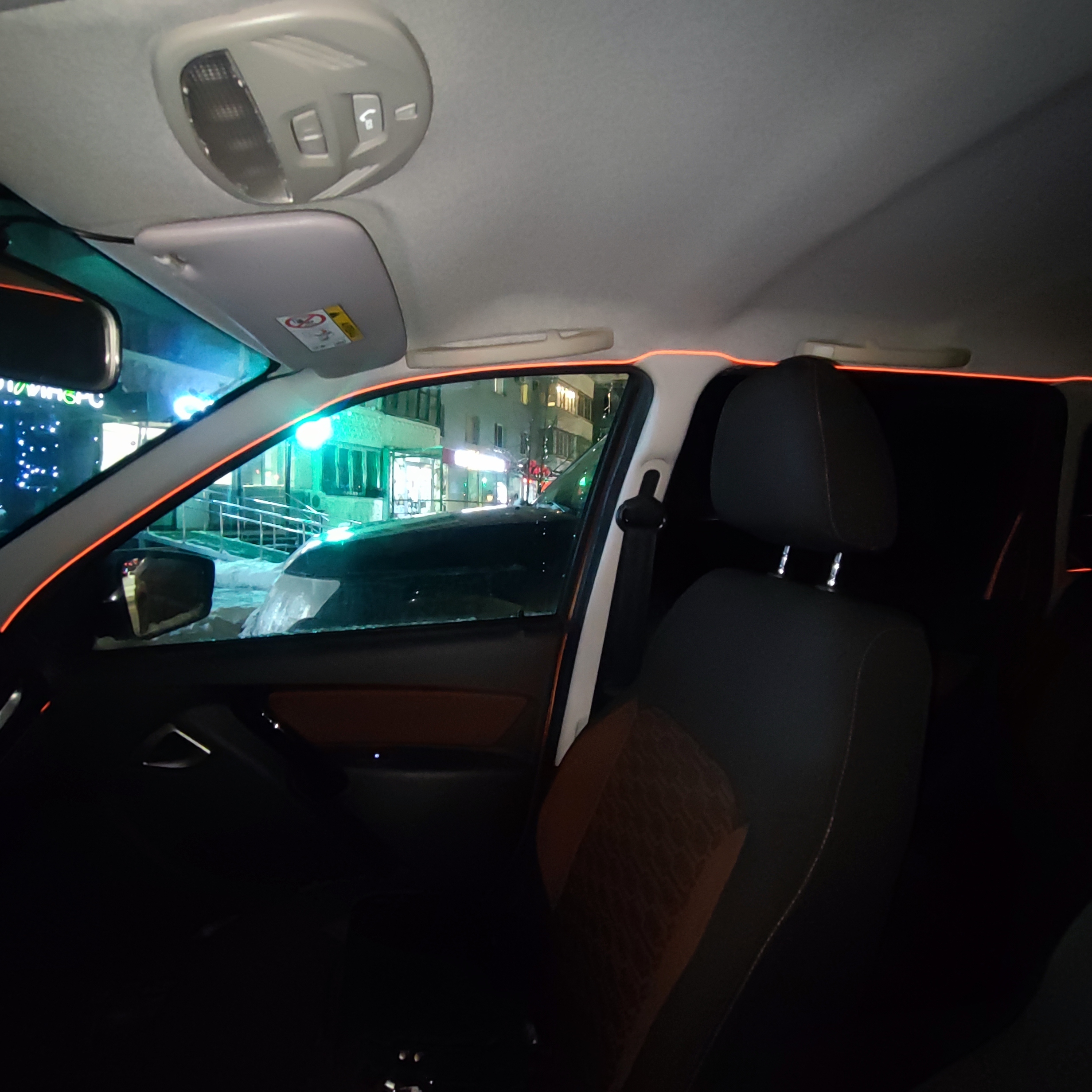Фотография покупателя товара Неоновая нить Cartage для подсветки салона, адаптер питания 12 В, 7 м, синий - Фото 2