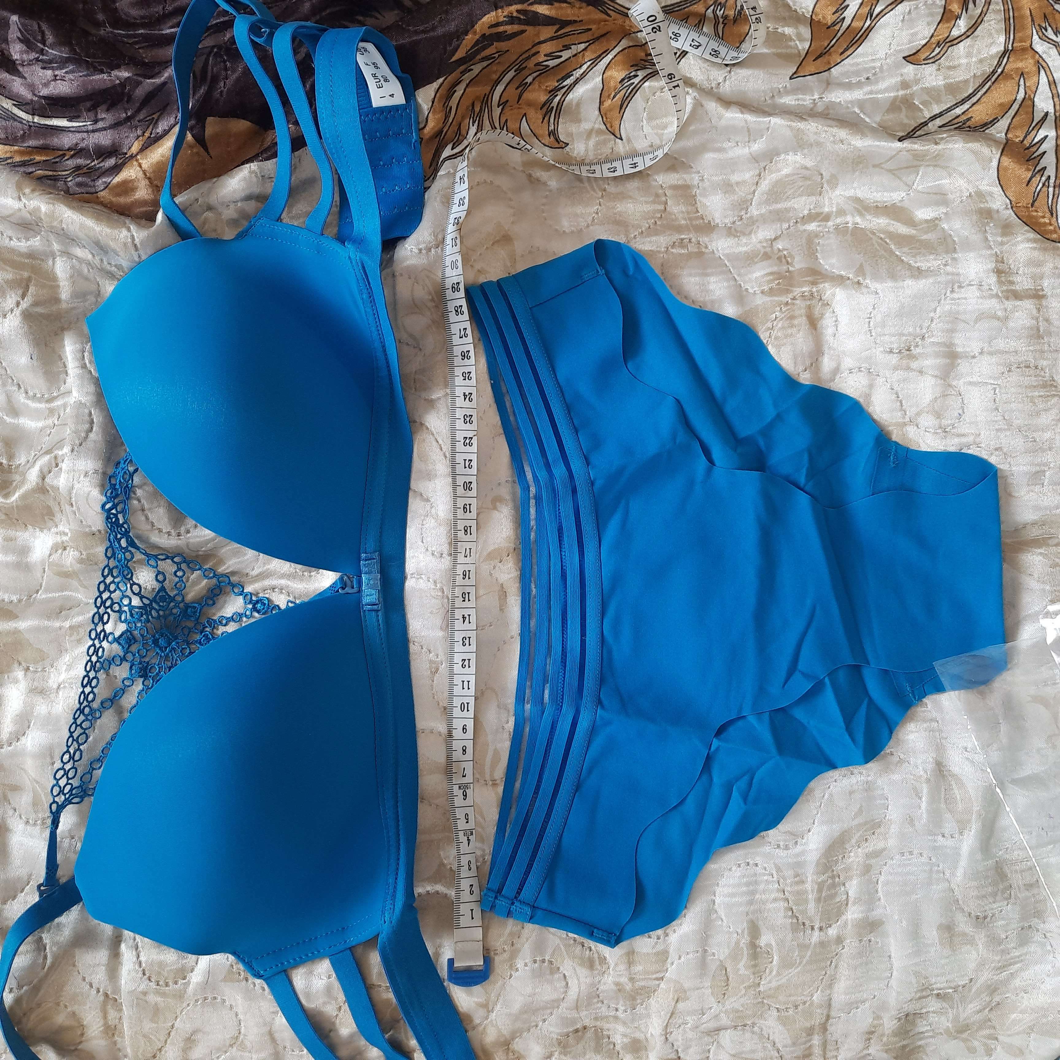 Фотография покупателя товара Комплект женский (топ/трусы), цвет синий, размер 85В - Фото 6