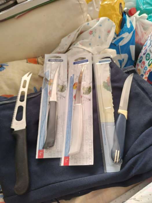 Фотография покупателя товара Набор кухонных ножей для помидоров Tramontina Multicolor, 2 предмета, лезвие 12,7 см - Фото 2